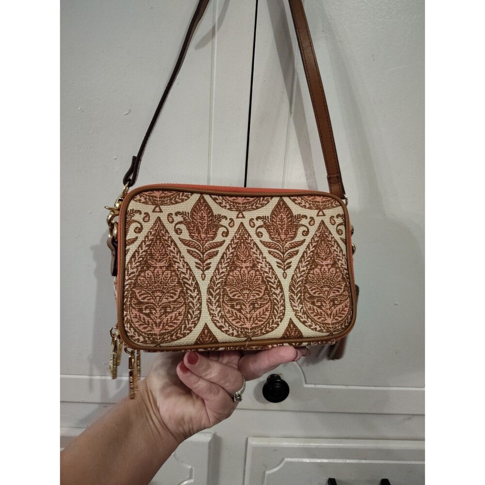 Spartina 449  Zipped Crossbody Handbag Purse Tassel - Picture 7 of 12